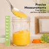 KeaBabies 4pk 8oz Glass Baby Food Containers with Lids - Leak-Proof, Microwavable Small Glass Jars, Baby Purees & Toddler Snack Storage Containers, BPA-Free, Dishwasher & Freezer Safe (Sage) view 4
