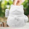 Abaodam Cat Piggy Bank Paintable Vinyl Money Pot for Boys and Girls Unbreakable Bank for Savings Adorable Cat Design for Birthdays and Holidays for Cash and view 3