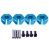 plplaaoo Wheel Hex Hub Adapter,12mm Universal Wheel Hex Drive Hub Adaptor,Easy Installation Aluminium Alloy RC Hub Adapter Extension Conversion for HSP 1/10 Scale RC Car (5.0MM Blue) view 1
