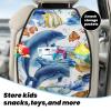 Xiso Ver Car Kick Mats for Kids Back Seat Cover(2 Pk) Seat Back Protector from Scratches and Dirt-Marine Animals view 3