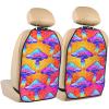 Xiso Ver Car Kick Mats for Kids Back Seat Cover(2 Pk) Seat Back Protector from Scratches and Dirt-Magic Mushrooms view 1