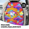 Xiso Ver Car Kick Mats for Kids Back Seat Cover(2 Pk) Seat Back Protector from Scratches and Dirt-Magic Mushrooms view 3