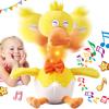 13" Eggshell Talking Dancing Duck, Repeating What You Say Mimicking Recording Plush Baby Toy Musical Songs Singing Talking Glowing Animated Twisting Gifts of Lighting Up Funny Toys for Toddler Kids view 1