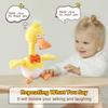 13" Eggshell Talking Dancing Duck, Repeating What You Say Mimicking Recording Plush Baby Toy Musical Songs Singing Talking Glowing Animated Twisting Gifts of Lighting Up Funny Toys for Toddler Kids view 3