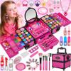 99 Pcs Kids Makeup Kit for Girls, Princess Toys Real Washable Cosmetics Set with Mirror,Rings, Necklace, Perfect for 3 4 5 6 7 8 Year Old Girls Birthday view 1