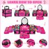 99 Pcs Kids Makeup Kit for Girls, Princess Toys Real Washable Cosmetics Set with Mirror,Rings, Necklace, Perfect for 3 4 5 6 7 8 Year Old Girls Birthday view 4