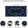 AQQA 70 x 35 Inch Poker Mat, 8-10 Players Texas Hold'em Poker Rubber Mat Poker Topper for Tables, Table Top Mat - Deluxe Playing mat for Casino Night view 2