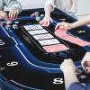 AQQA 70 x 35 Inch Poker Mat, 8-10 Players Texas Hold'em Poker Rubber Mat Poker Topper for Tables, Table Top Mat - Deluxe Playing mat for Casino Night view 4