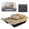 Tsiodot 2.4GHz Mini RC Tank Toy with LED and Rotating Turret. The Ultimate Military Toy for Boys and Girls (Yellow) view 1
