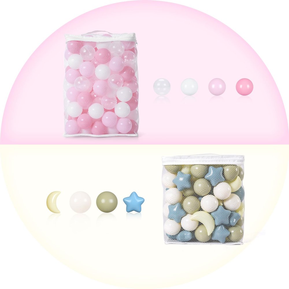 GOGOSO 200 pcs Ball Pit Balls Shape Moon Start Heart Balls