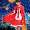 AIMAOMI Little Red Riding Hood Dress Christmas Cosplay Costumes For Girls With Cloak Headband Bag Com Festival Outfit (Red, 14-15 Years) view 2