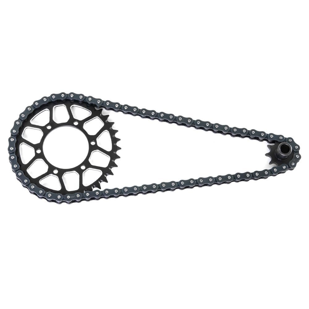 JOYSOG RC Motorcycle Chain Gear Set for LOSI 1/4 Promoto-MX RC Chain Front 10T Gears + Rear Hub Chain Sprocket 36T Gears Upgrades Parts (Black)