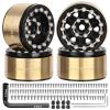 Crazyhobby Brass 1.0 Beadlock Wheels Rims Heavy Duty for 1/18 TRX4M 1/24 Axial SCX24 FCX24 RC Crawler Car Upgrade Parts, 40g/each view 1