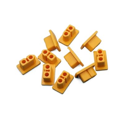 10 Pieces XT60 XT60H Drone PVC Protective Cover Dust Cap Protector Male Female(XT60 Yellow-Male)
