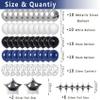 Miidenks 24th Birthday Decorations Set for Men, Navy Blue Silver Black Party Decorations with Birthday Backdrop Banner, Tablecloth, 24 Number Balloons view 3