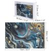 1000 PCS Jigsaw Puzzle for Adults Personalized Picture Puzzle Rotating Blue Pattern Customized Wooden Puzzle for Family, Birthday, Wedding, Game Nights Gifts, 20.4"x15" view 2
