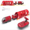 Toy Train Set Remote Control Locomotive Trains, Motorized Train for Wooden Track, Electric Train and Tunnel with Sound & Lighting Effect, Magnetic Trains Compatible with Thomas, Brio, Chuggington view 1