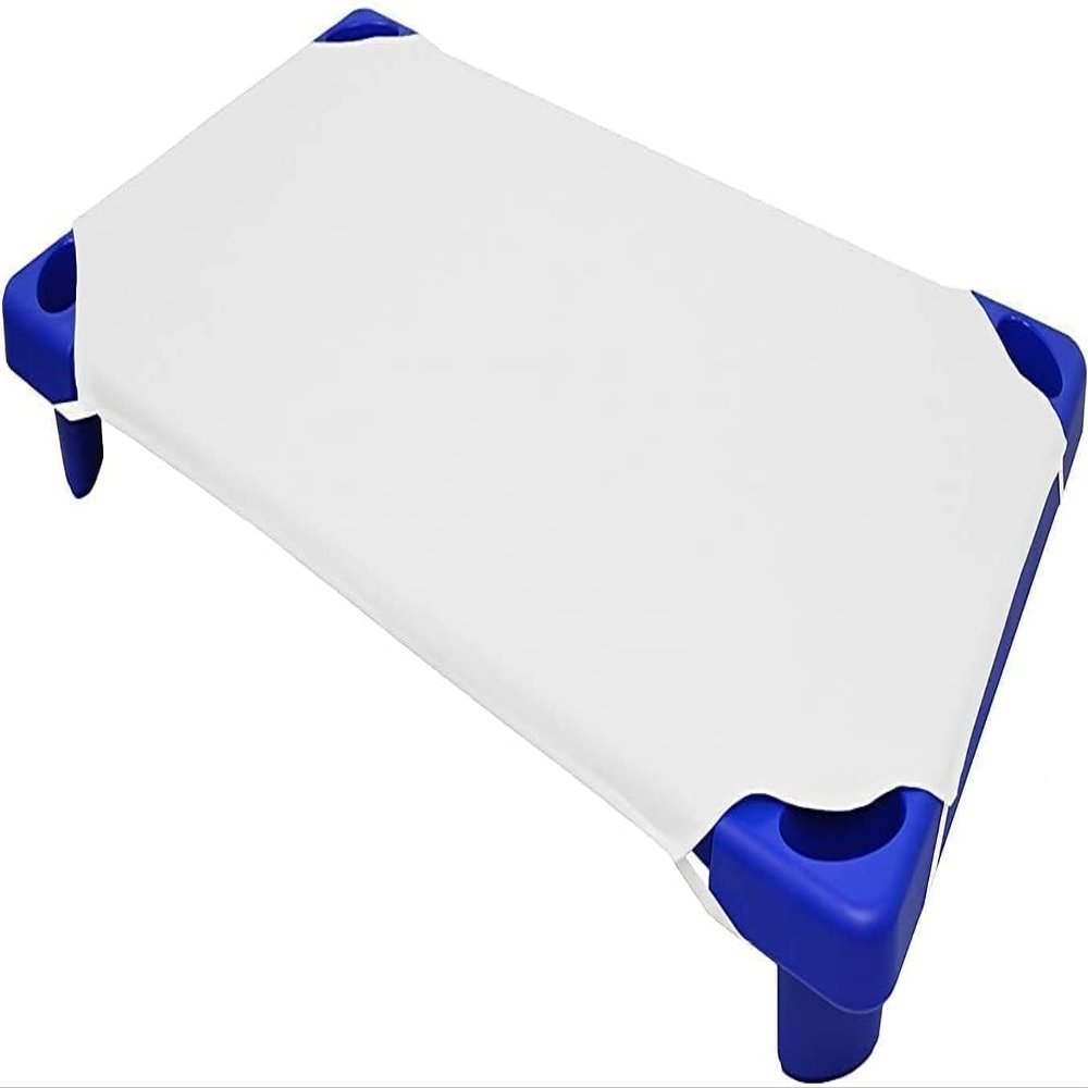 20 Pieces Toddlers Cot Sheets for Daycare Preschool Standard Size 22 x 40 Inch Soft Breathable Nap Sheet Polyester Cotton White Cot Sheets for Boys Girls Naptime Sleeping for Cots Mat