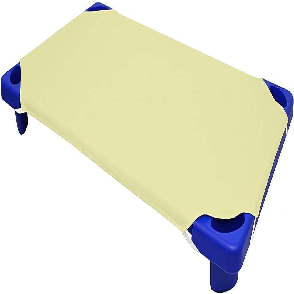 20 Pieces Toddlers Cot Sheets for Daycare Preschool Standard Size 23 x 52 Inch Soft Breathable Nap Sheet Polyester Cotton Ivory Cot Sheet for Boys Girls Naptime Sleeping for Cots Mat