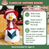 Cuddle Barn - Carolin' Mother Goose | Animated Musical Singing Christmas Caroling Soft Plush Toy, 14 inches view 3