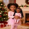 African American Black Girl Dolls - 18 Inch Black Dolls with Curly Afro Hair, Black Brown Doll with Ballerina Dress as for Girls (Ballet with Braid) view 3