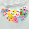 100pcs Mini Resin Duck,15 mm Dollhouse Dcor Glow in The Dark for Aquarium Decor Micro Fairy Garden Landscape Hide,Seek Party Toys,Easter Basket Stuffer, Gift for All Ages (Rose Red) view 3