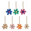 2Pcs White Stylish Flower Pacifier Pendant Fashionable Pacifier Holder Ornament Keep Your Pacifier Secure and Fashionable Gift Soft Cloth Pacifier Leash,Pacifiers, Teethers and Teething Relief view 3