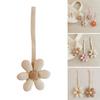 2Pcs White Stylish Flower Pacifier Pendant Fashionable Pacifier Holder Ornament Keep Your Pacifier Secure and Fashionable Gift Soft Cloth Pacifier Leash,Pacifiers, Teethers and Teething Relief view 4