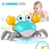 Crawling Crab Baby Toys with Music&Speed Control, Tummy Time Toys for 4 5 6 7 8 9 10 11 Boy Girl Valentines Gifts, Dancing Walking Crawly Crab for Baby Toddler Infant 6-12-18 Months Kid 1-3 view 1