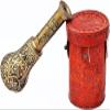 Generic Handmade Royal Pirates Handicraft Dollond London Antique Handheld Telescope with Leather Case Marine Nautical Spyglass Outdoor Activities Home Deco, 6inches, Golden &Brown view 2