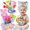 usrela 3 in1 Baby Toys 12 to 18 Months - Busy Board Sensory Toys, Tissue Box Toy, Pull String Teether, Learning Toy for Babies, Infant Gifts for 12 18 Months Old view 1