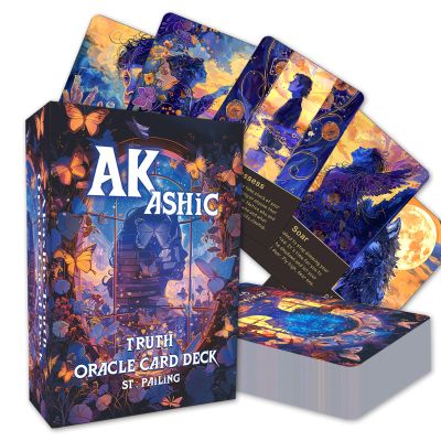 Akashic Oracle Cards, 75 Energy Healing Oracle Cards for Beginners, Advanced Readers, Reveal Soul Purpose, Clear Karmic Blocks, Spiritual Guidance Tarot Alternative