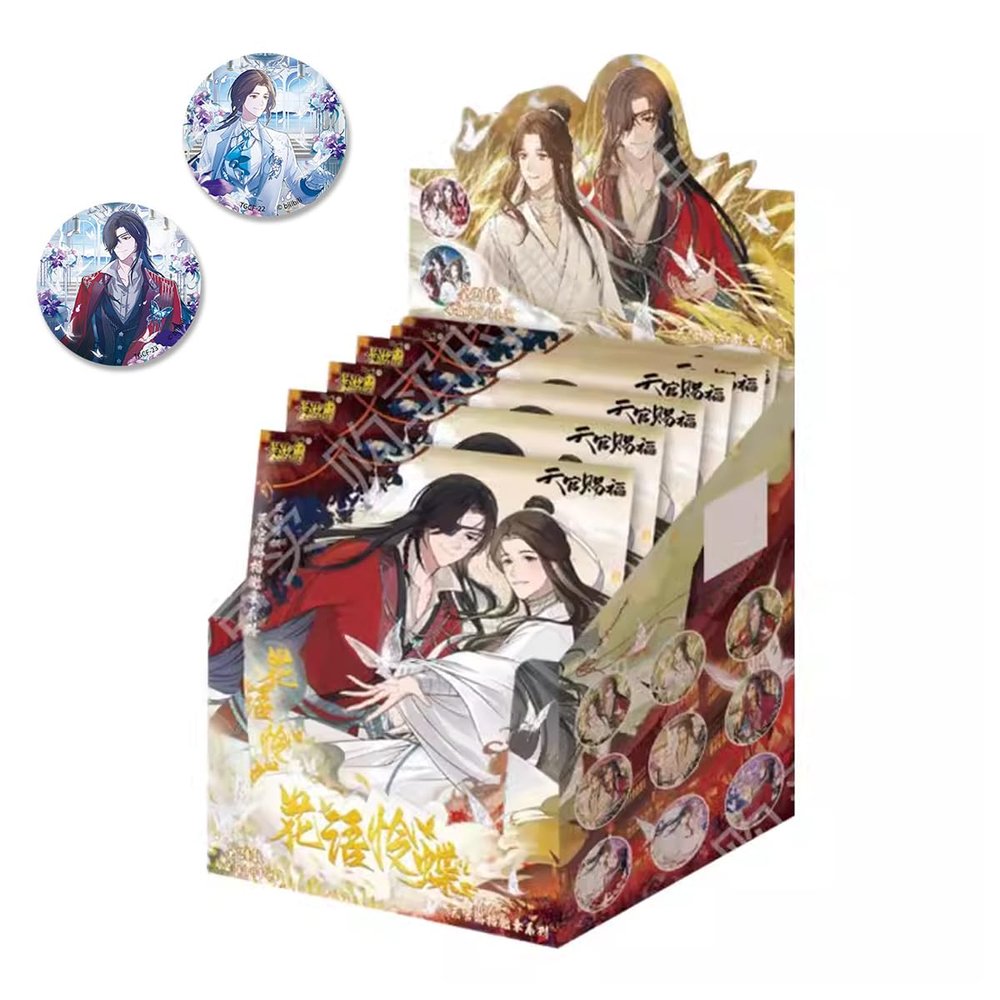RZAHUAHU Heaven Official Blessing Anime Badge Series Booster Packs Official Blind Box Huacheng Xielian tgcf (one Piece)