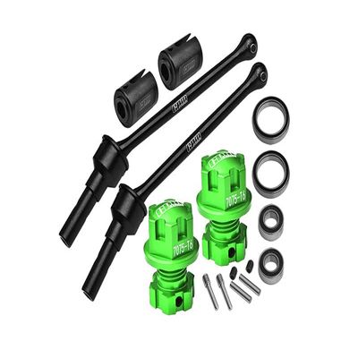 Carbon Steel Front Or Rear CVD Drive Shaft 88mm with Aluminum Wheel Lock + Hex Claw for Traxxas 1:8 4WD Maxx Slash 6S-102076-4/1:10 4WD Maxx-89076-4 Monster Truck Upgrades - Green