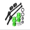 Carbon Steel Front Or Rear CVD Drive Shaft 88mm with Aluminum Wheel Lock + Hex Claw for Traxxas 1:8 4WD Maxx Slash 6S-102076-4/1:10 4WD Maxx-89076-4 Monster Truck Upgrades - Green view 1