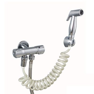 WIMPBLADB Portable Handheld Shower ShattafTaps Stainless Steel -Toilet Toilet Spray Gun Set Toilet Cleaning Companion Toilet Booster Flushing Nozzle Wall Mounted