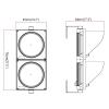 JGUOLIANG Traffic Light, Traffic Light, 300mm(12in) Pedestrian Light, DC12-24V/AC100-240V Pedestrian Light, LED Pedestrian Light, Waterproof Traffic Light with PC Case(DC12-24V) view 2