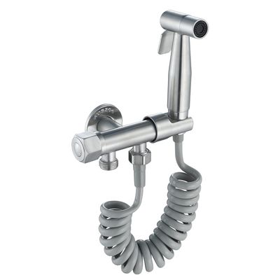 DAHSLNWKN X High Pressure HandheldToilet Sprayer Kit, Wall Mounted Bathroom Toilet Sprayer Single Handle Stainless SteelFaucet