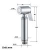 DAHSLNWKN HandheldSprayer Brass Chrome Baby Cloth Diaper Sprayer Portable Hand Held ToiletSprayer Head, for Feminine Wash, Pet Washing, Easy to Install,D(D) view 4