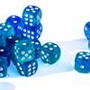 25 Count Pack of 12mm D6 Dice - Matching Collection of 6 Sided Dice with Pips (Evening Sky) view 3