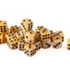 25 Count Pack of 12mm D6 Dice - Matching Collection of 6 Sided Dice with Pips (Sandstorm) view 2