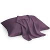 Atiksh Beddings Pack of 2 Toddler Travel Pillow Cases 100% Soft Egyptian Cotton, 600 Thread Count with Zipper Closure for Small Travel Pillowcase 12x16 inch, Plum view 1