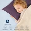 Atiksh Beddings Pack of 2 Toddler Travel Pillow Cases 100% Soft Egyptian Cotton, 600 Thread Count with Zipper Closure for Small Travel Pillowcase 12x16 inch, Plum view 4
