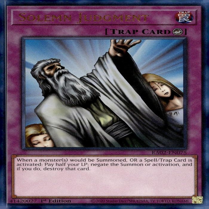 Solemn Judgment (PUR) - RA02-EN075 - Prismatic Ultimate Rare - 1st Edition
