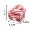 1:12 Scale Miniature Sofa Dollhouse Sofa Couch Ornament Armchair Mini Furniture Miniature Couch for Crafts Dollhouse Armchair Decor view 2