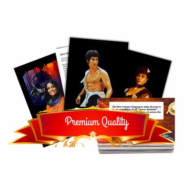 60-PCS Asian American & Pacific Islander (AAPI) History Educational Trivia & Flashcards | On Notable Figures of Asian & Pacific Islander Descent in Arts & Culture, Sports, STEM, Activism & More