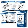 3 Pack - Dumbbell, Bodyweight & Yoga Pose Exercise Cards - Fitness Workout Playing Cards view 2