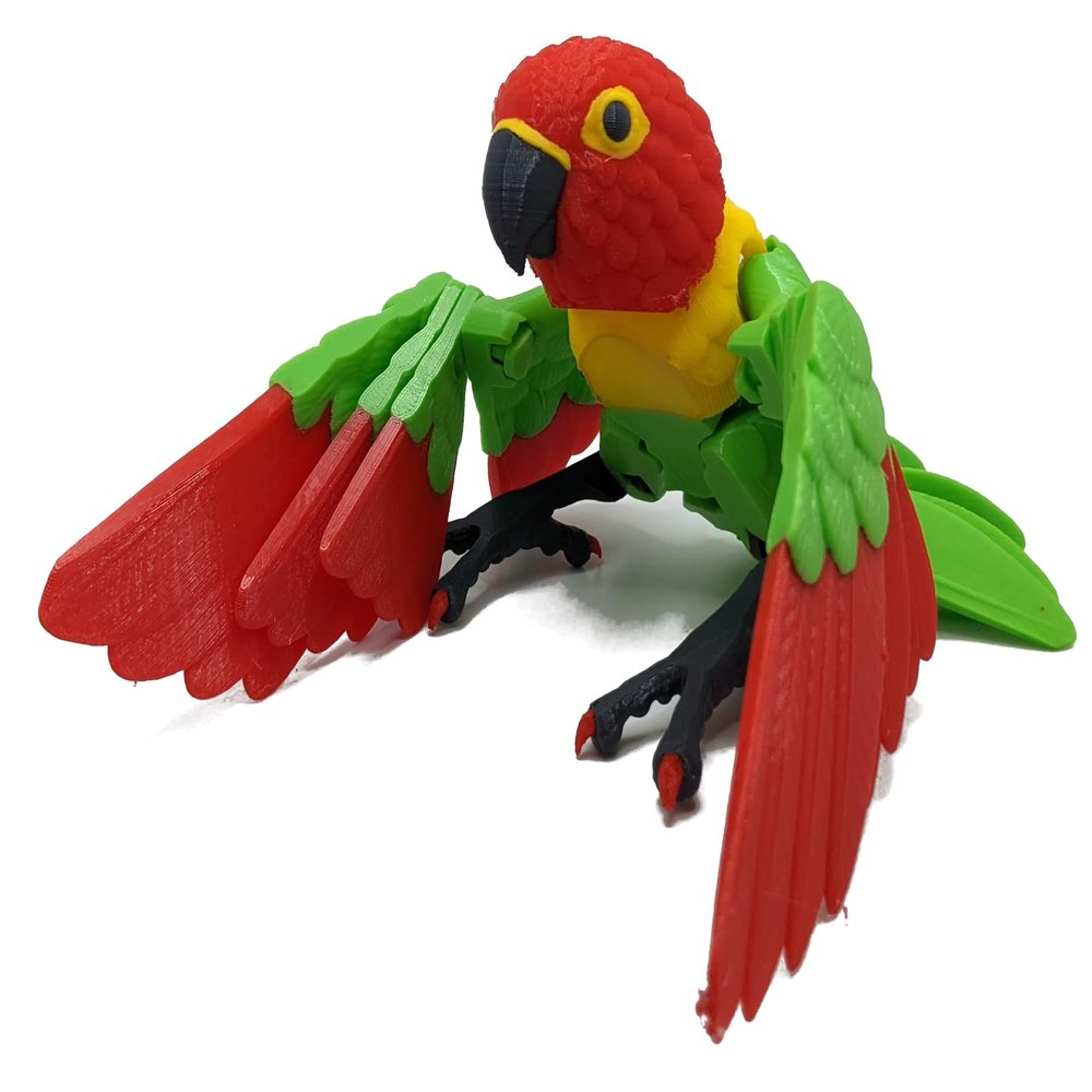 3D Printed Lovebird - Articulated Fidget Figurine (Lilian's Lovebird, Large)