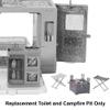 Barbie Replacement Part 3-in-1 DreamCamper Vehicle Playset - GHL93, Toilet and Campfire Pit view 3