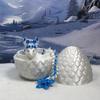 ToysCentral Basics Articulated Cherry Blossom Dragon with Dragon Egg, 12"" White and Blue Cherry Blossom Dragon, Home Decor Executive Desk Toys,Fidget Toys for Autism/ADHD D017-WB, Large view 2